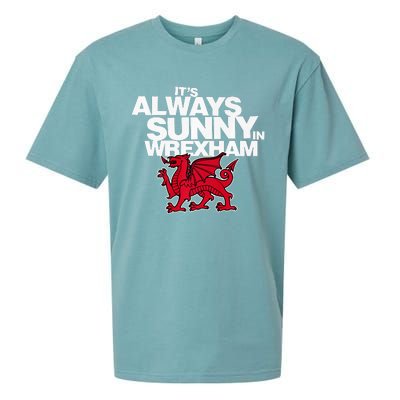 Funny It's Always Sunny in Wrexham Wales Dragon  Sueded Cloud Jersey T-Shirt