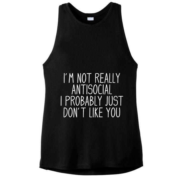Funny Introvert Antisocial Ladies PosiCharge Tri-Blend Wicking Tank