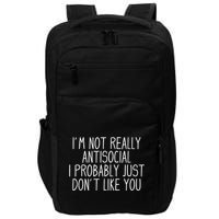 Funny Introvert Antisocial Impact Tech Backpack