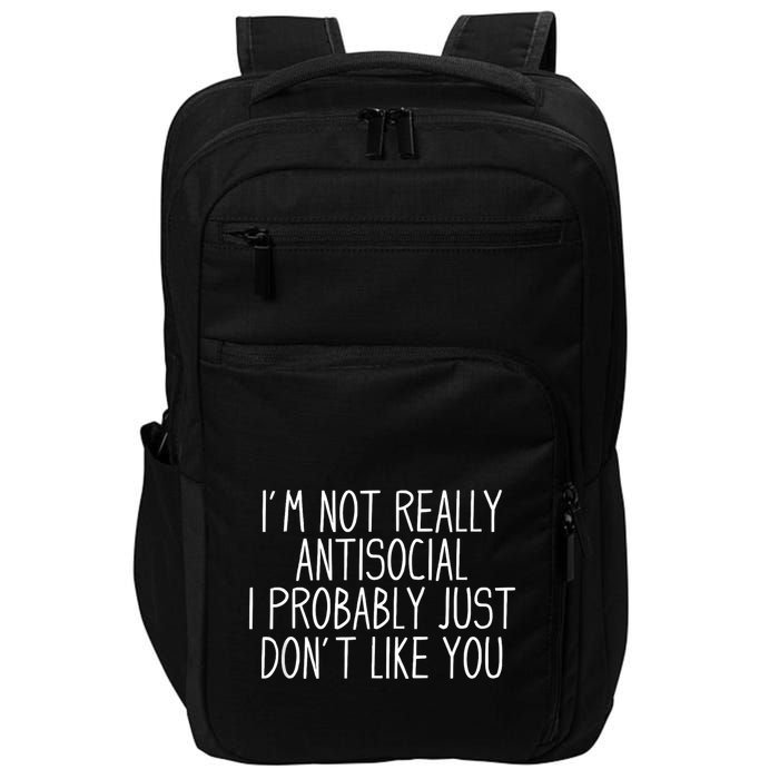 Funny Introvert Antisocial Impact Tech Backpack