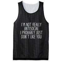Funny Introvert Antisocial Mesh Reversible Basketball Jersey Tank