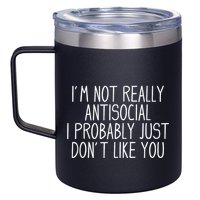 Funny Introvert Antisocial 12oz Stainless Steel Coffee Mug