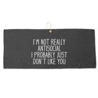 Funny Introvert Antisocial Large Microfiber Waffle Golf Towel