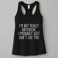 Funny Introvert Antisocial Womens Tank Top