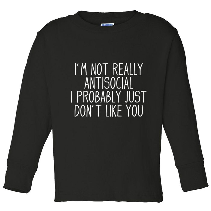 Funny Introvert Antisocial Toddler Long Sleeve Shirt