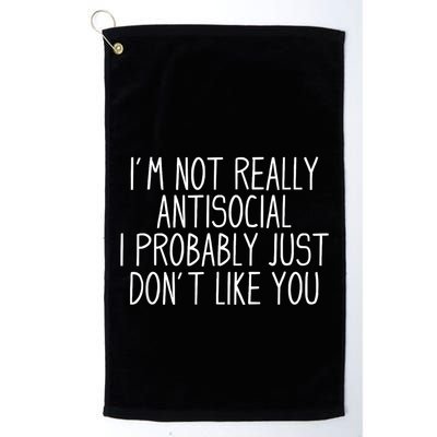Funny Introvert Antisocial Golf Towel