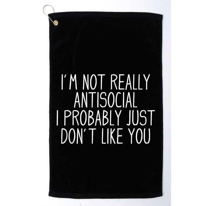 Funny Introvert Antisocial Golf Towel