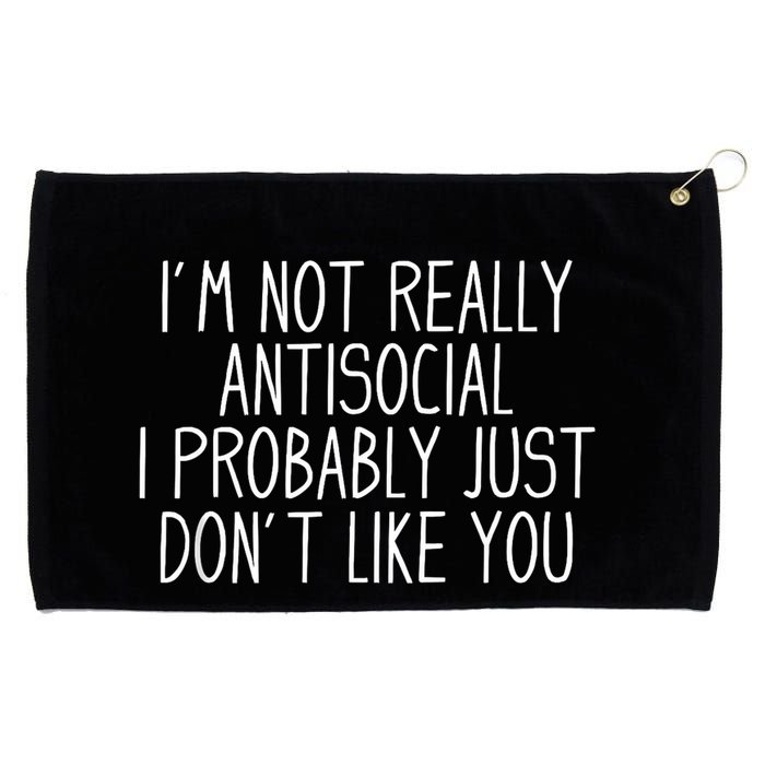 Funny Introvert Antisocial Grommeted Golf Towel