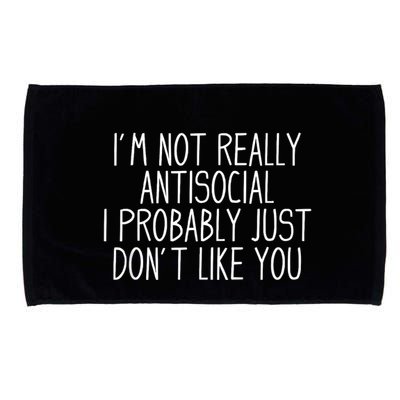 Funny Introvert Antisocial Microfiber Hand Towel