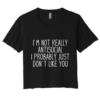 Funny Introvert Antisocial Crop Top