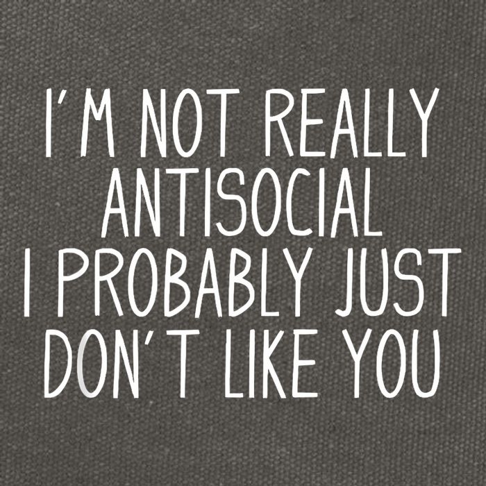 Funny Introvert Antisocial Cotton Canvas Backpack
