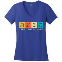 Funny I Ate Some Pie Pi Day Math Nerd Geek Sum Pi 3 14 Gift Women's V-Neck T-Shirt