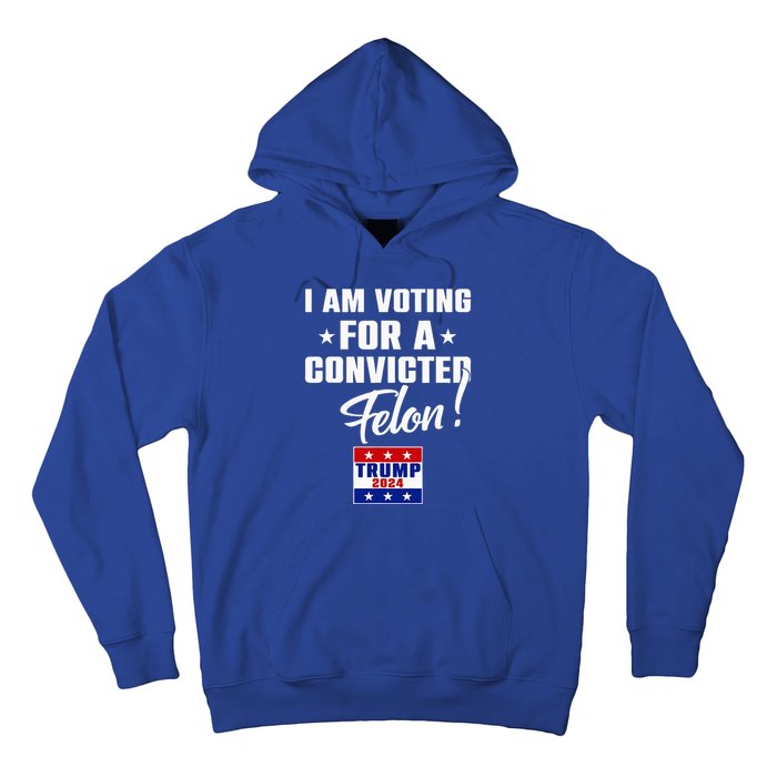 Funny I Am Voting For A Convicted Felon Support Hoodie