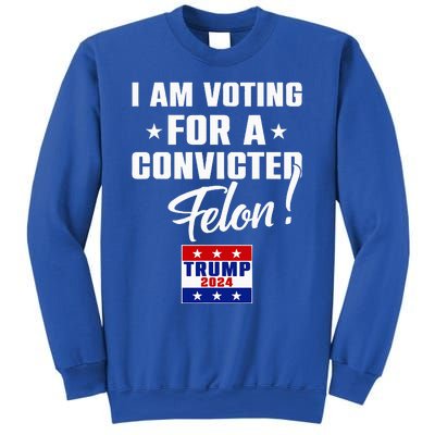 Funny I Am Voting For A Convicted Felon Support Sweatshirt