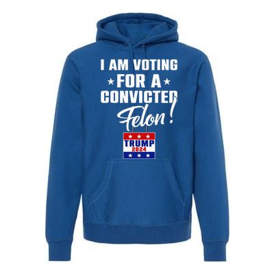 Funny I Am Voting For A Convicted Felon Support Premium Hoodie