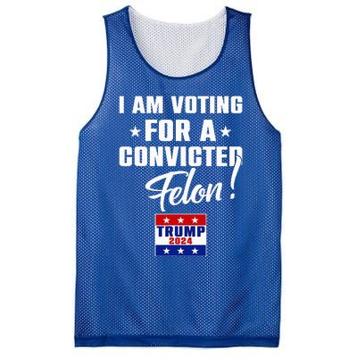 Funny I Am Voting For A Convicted Felon Support Mesh Reversible Basketball Jersey Tank