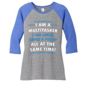 Funny I Am A Multitasker Great Gift Women's Tri-Blend 3/4-Sleeve Raglan Shirt