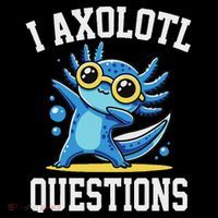 Funny I Axolotl Questions Full-Length Apron With Pockets