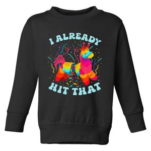 Funny I Already Hit That Pinata Mexico Cinco De Mayo Gift Toddler Sweatshirt