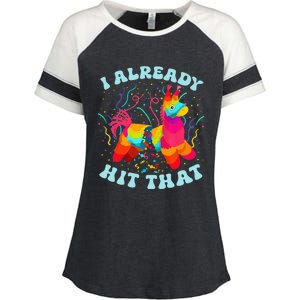 Funny I Already Hit That Pinata Mexico Cinco De Mayo Gift Enza Ladies Jersey Colorblock Tee