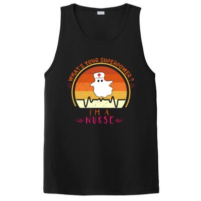 Funny Im A Nurse Whats Your Superpower ? Retro Vintage Cute Gift PosiCharge Competitor Tank