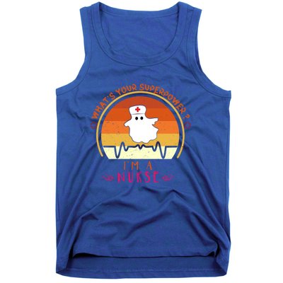 Funny Im A Nurse Whats Your Superpower ? Retro Vintage Cute Gift Tank Top