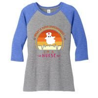 Funny Im A Nurse Whats Your Superpower ? Retro Vintage Cute Gift Women's Tri-Blend 3/4-Sleeve Raglan Shirt