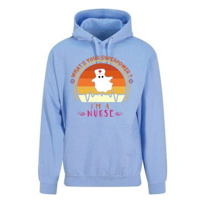 Funny Im A Nurse Whats Your Superpower ? Retro Vintage Cute Gift Unisex Surf Hoodie