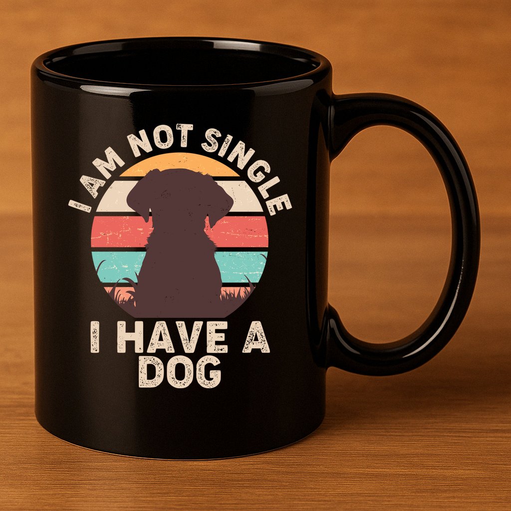 Funny I Am Not Single I Have A Dog 11oz C Handle Ceramic Mug