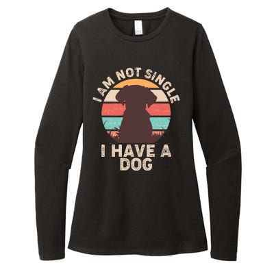 Funny I Am Not Single I Have A Dog Womens CVC Long Sleeve Shirt