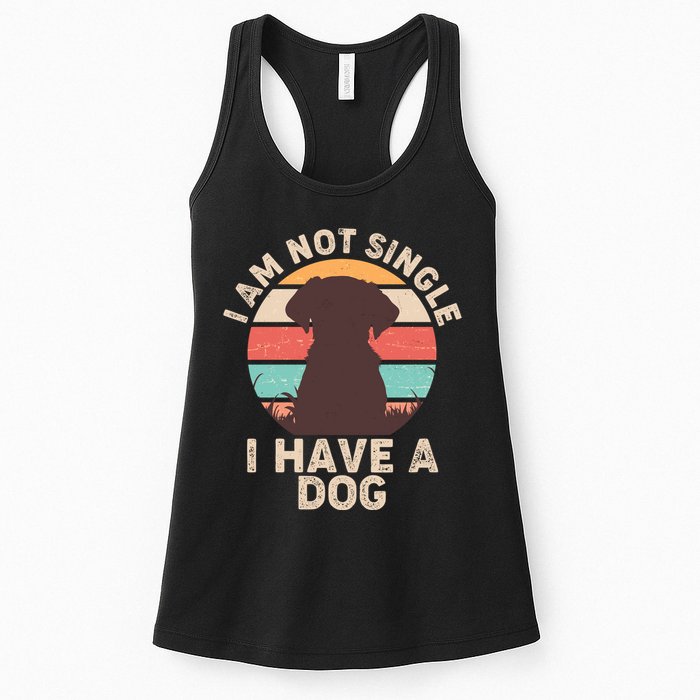 Funny I Am Not Single I Have A Dog Womens Tank Top