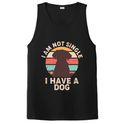 Funny I Am Not Single I Have A Dog PosiCharge Competitor Tank