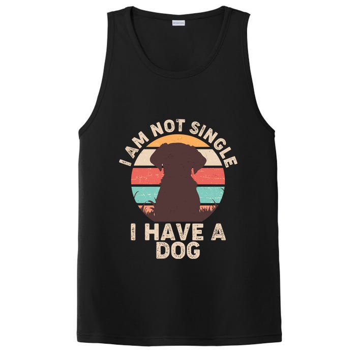 Funny I Am Not Single I Have A Dog PosiCharge Competitor Tank