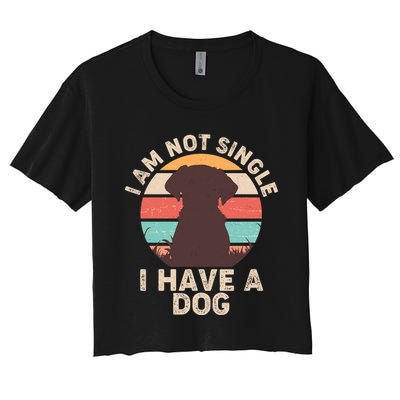 Funny I Am Not Single I Have A Dog Crop Top