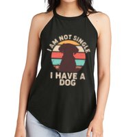 Funny I Am Not Single I Have A Dog Women's Perfect Tri Rocker Tank