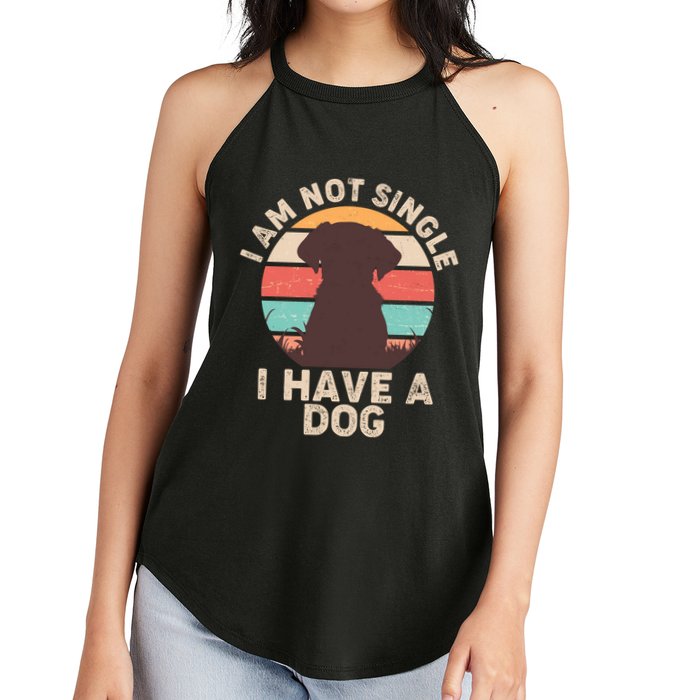 Funny I Am Not Single I Have A Dog Women's Perfect Tri Rocker Tank