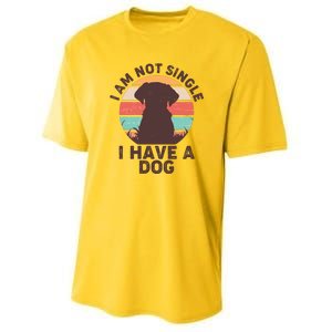 Funny I Am Not Single I Have A Dog Youth Performance Sprint T-Shirt