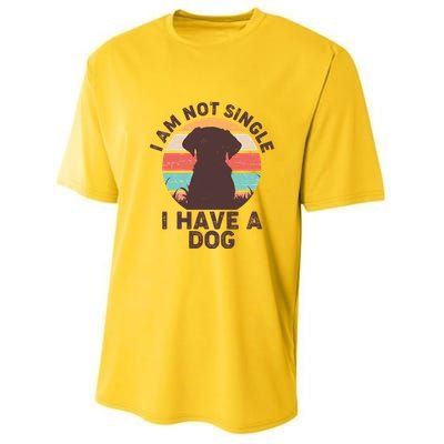Funny I Am Not Single I Have A Dog Youth Performance Sprint T-Shirt