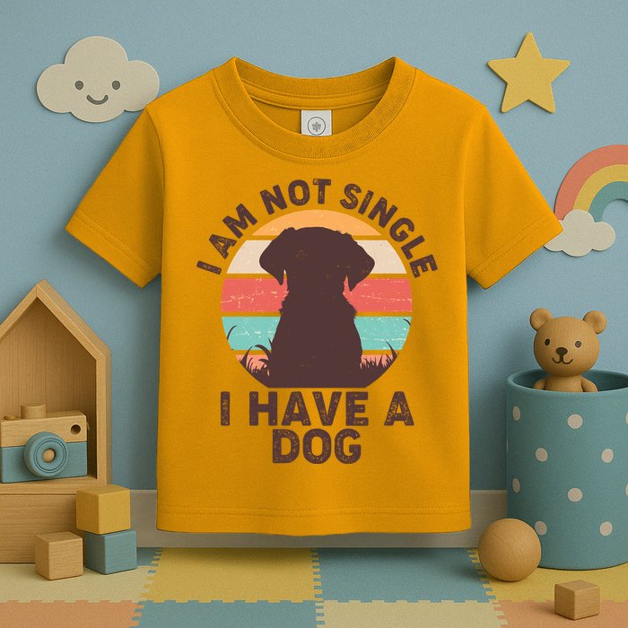 Funny I Am Not Single I Have A Dog Toddler T-Shirt
