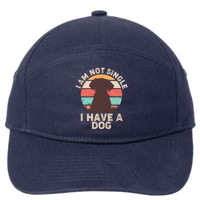 Funny I Am Not Single I Have A Dog 7-Panel Snapback Hat