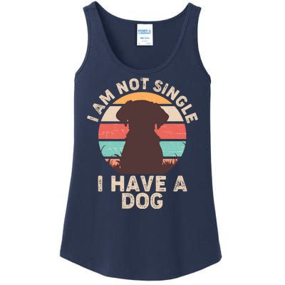 Funny I Am Not Single I Have A Dog Ladies Essential Tank