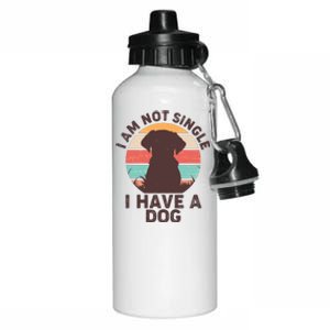 Funny I Am Not Single I Have A Dog Aluminum Water Bottle