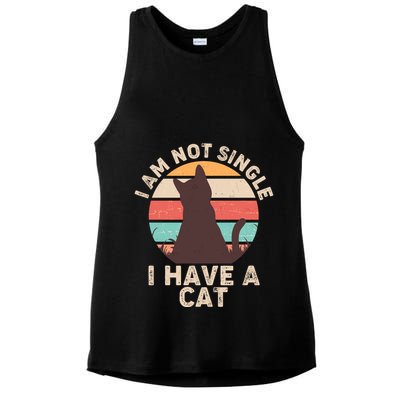 Funny I Am Not Single I Have A Cat Ladies PosiCharge Tri-Blend Wicking Tank