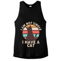 Funny I Am Not Single I Have A Cat Ladies PosiCharge Tri-Blend Wicking Tank