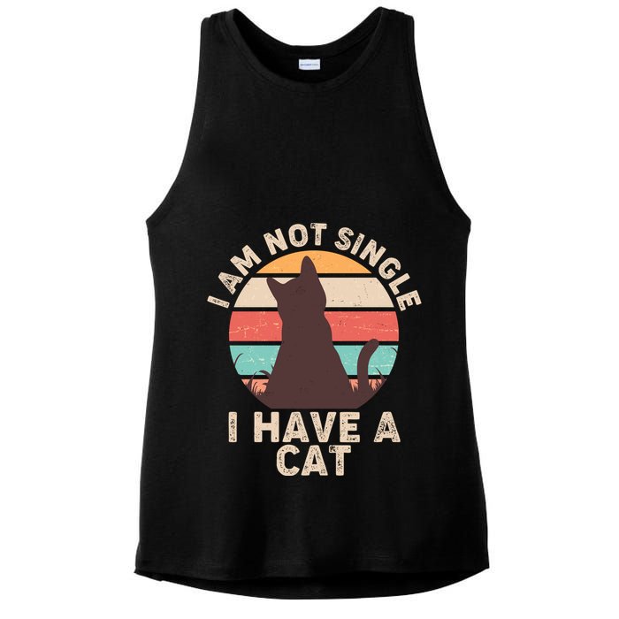 Funny I Am Not Single I Have A Cat Ladies PosiCharge Tri-Blend Wicking Tank