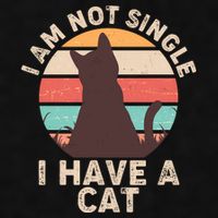 Funny I Am Not Single I Have A Cat Ladies PosiCharge Tri-Blend Wicking Tank