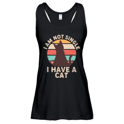 Funny I Am Not Single I Have A Cat Ladies Essential Flowy Tank