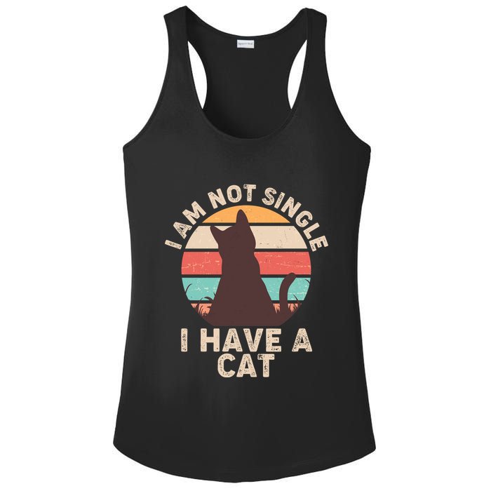 Funny I Am Not Single I Have A Cat Ladies PosiCharge Competitor Racerback Tank