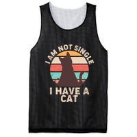 Funny I Am Not Single I Have A Cat Mesh Reversible Basketball Jersey Tank