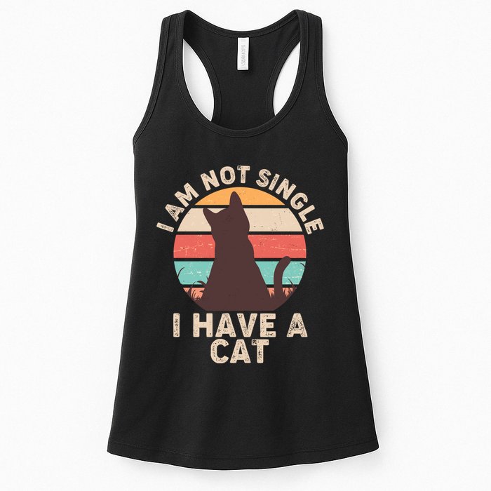 Funny I Am Not Single I Have A Cat Womens Tank Top